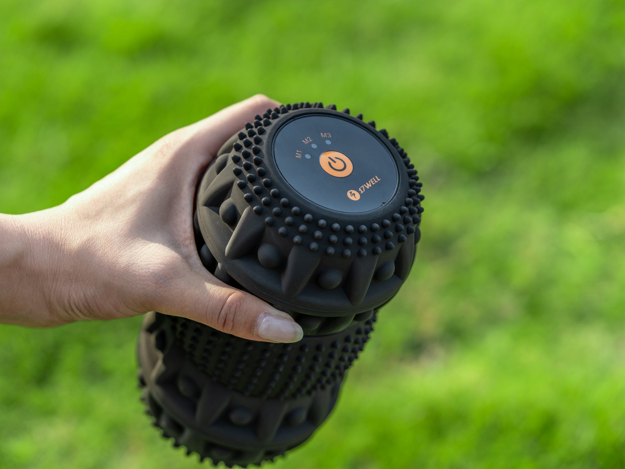17Well vibrating foam roller lifestyle recovery scene