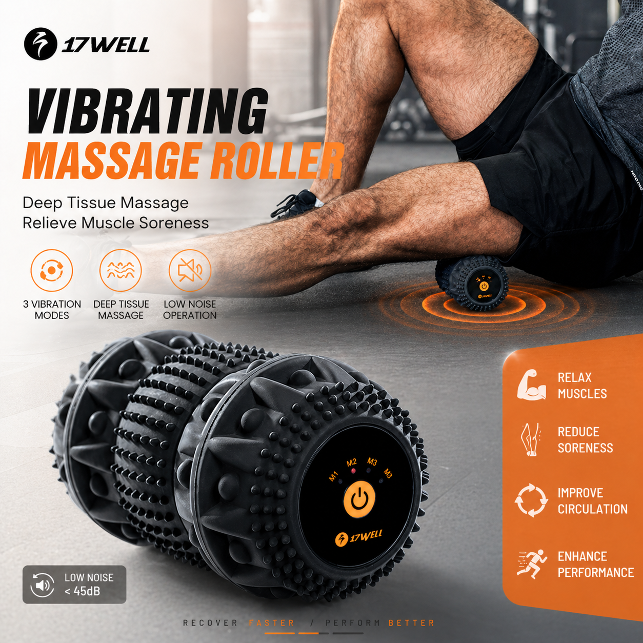 17Well vibrating roller with recovery mode display
