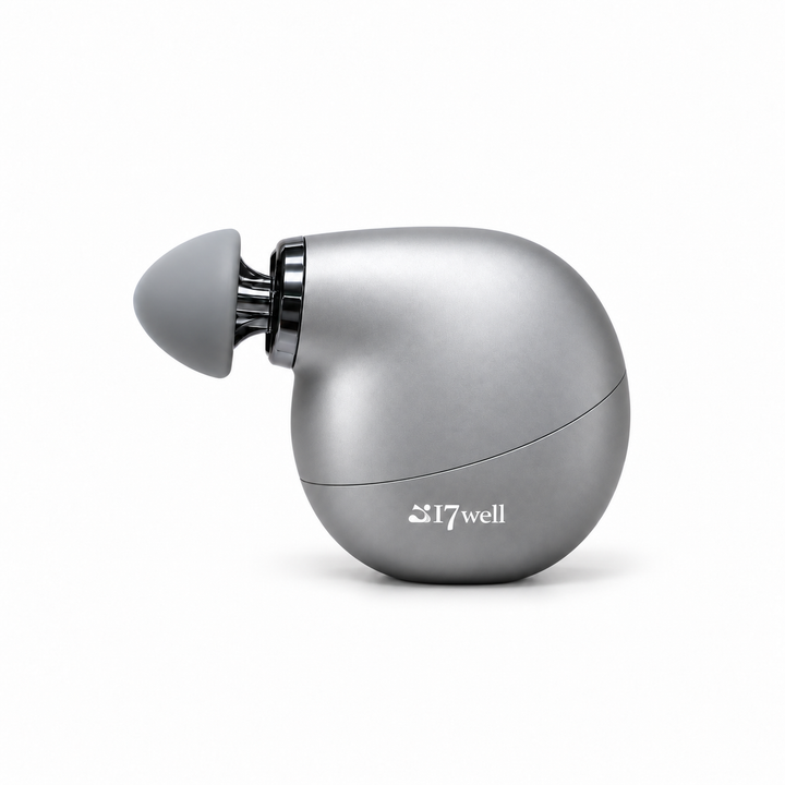 17Well EM2 Mini Massage Gun – Portable Percussion Massager for Everyday Muscle Recovery, 5 Speeds & 5 Massage Heads