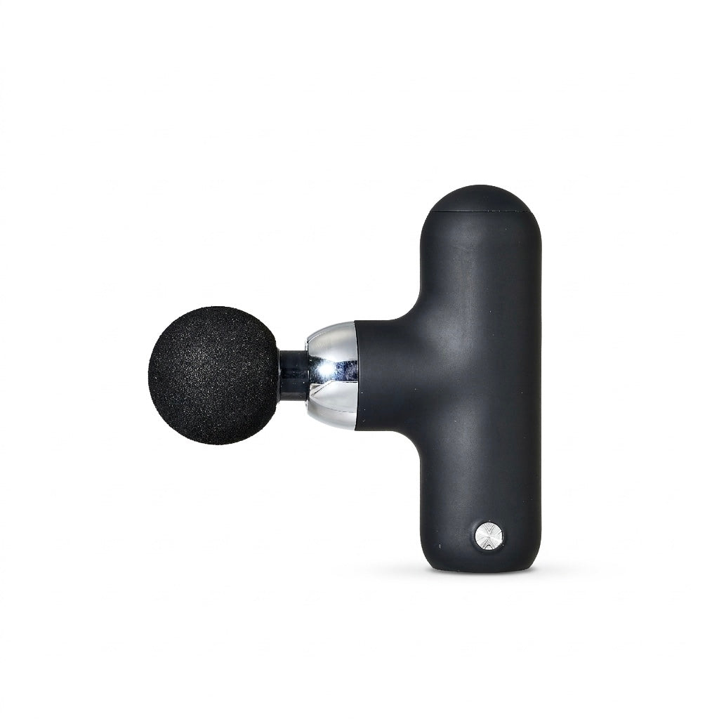 17Well mini massage gun with compact black body